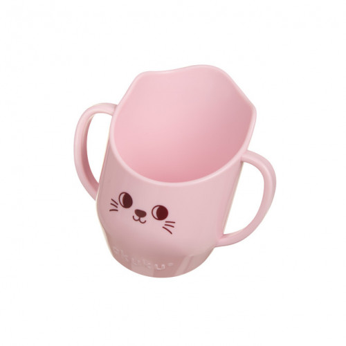 Detský Hrnček s uškami, naklonený - ružový
