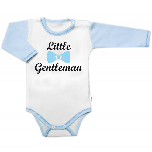 Body dl.rukáv s vtip. textom Baby Nellys, Little Gentleman, chalan, veľ. 86