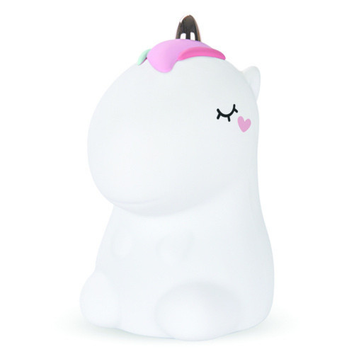 Prenosná, nabíjajúca silikónová lampička Jednorožec