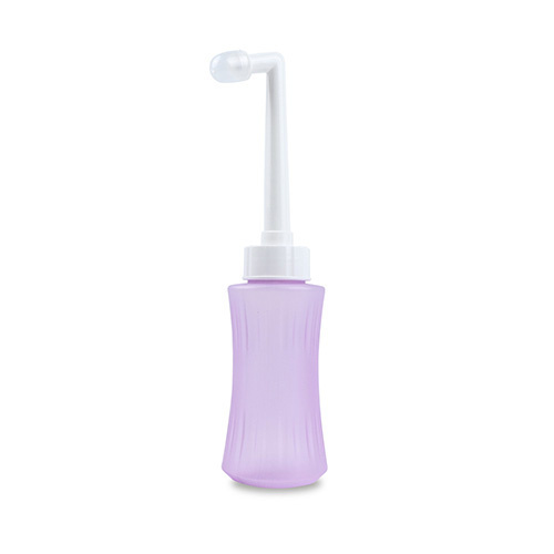 Popôrodná fľaška na intímnu hygienu s tryskou 340 ml, fialová