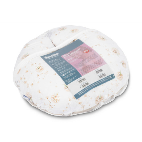 Dojčiace vankúš, podkova, mušelín, bavlna, Púpava, béžová