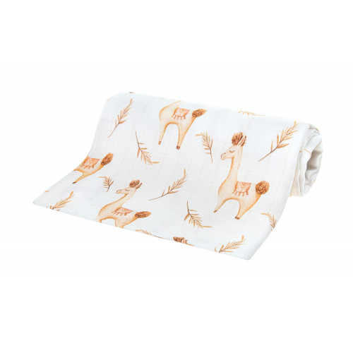 Luxusná osuška, plienka 120x120cm, bambusová, Plameniaky