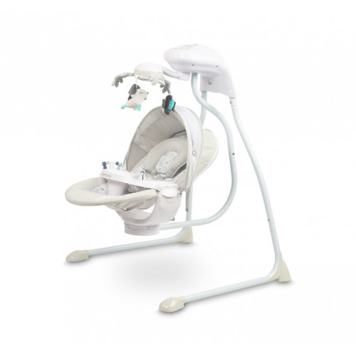 Elektronická hojdačka s kolotočom RAFFI - sv. sivá