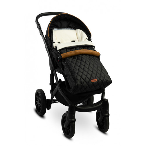 Prešívaný fusak, polar, 95x40cm - čierny