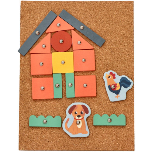 Drevená zatĺkačka hra + šablóny, Farma