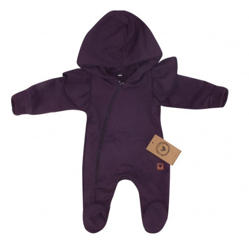 Z & Z Detský teplákový overal s volánikmi a kapucňou, fialový, veľ. 86
