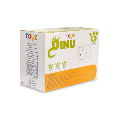 Skákacie Dino s pumpičkou, grey