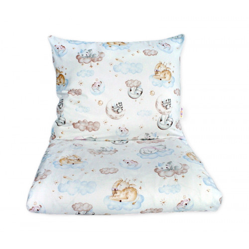 Baby Nellys 2-dielne bavlnené obliečky - Sweet Dreams, biela, 140x200/70x90cm