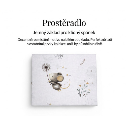 Bavlnené prestieradlo do postieľky, Malá myška
