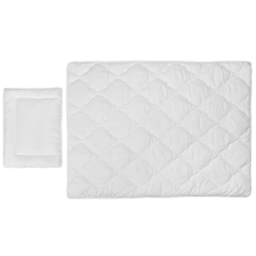 Detská 2D sada prikrývka a vankúš DELUXE do postieľky 120x90, 40x60cm - biela