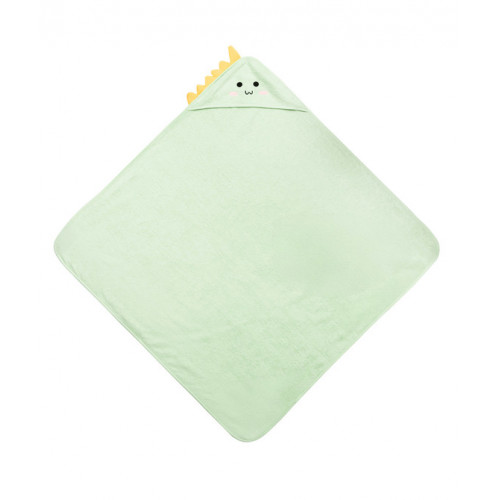 Detská osuška 100x100cm, froté bavlna, Dino - mätová, zelená