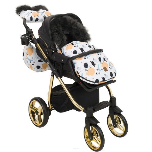 Zimný fusak COMBO 3v1 s kožušinkou, Fliačky, 114 x 52 cm