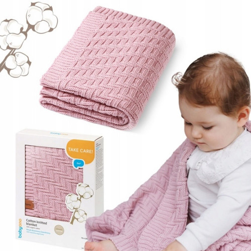 Detská bavlnená deka, 75x100cm - růžová