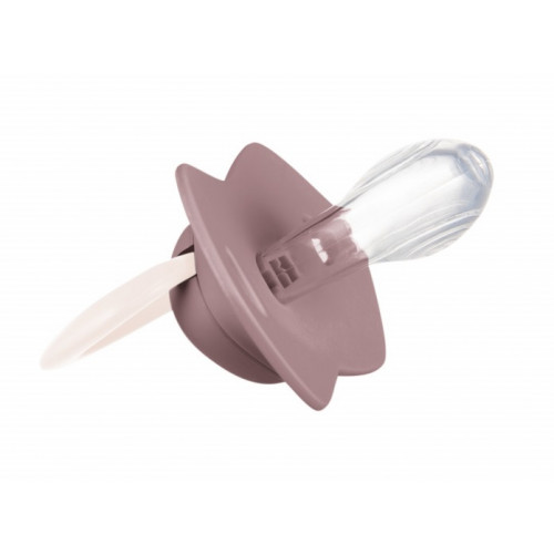 Canpol Babies Sada 2 ks symetrických silik. cumlíkov, 18m +, PURE COLOR růžová/bordo