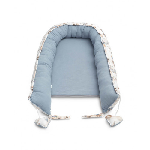 Hniezdočko, kokon pre bábätko mušelín, Dráčik jeans