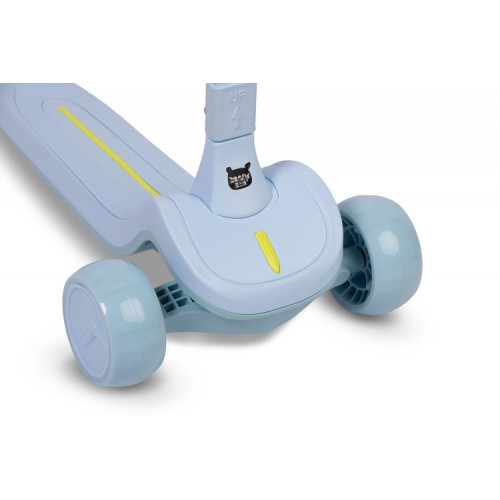 Detská trojkolesová kolobežka s LED kolieskami Satura, modrá