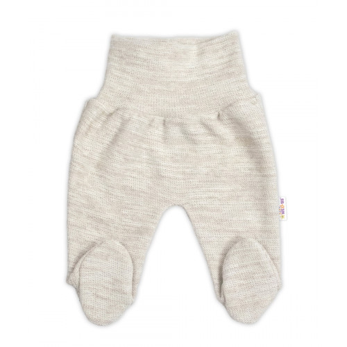 Pletené dojčenské polodupačky Hand Made, Baby Nellys, jasno béžové, veľ. 62