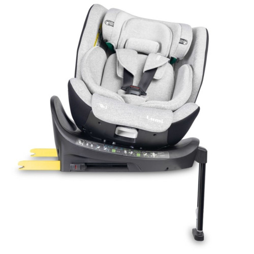 Autosedačka Lumi i-Size 40-150 cm, Isofix, 360 °, rastová, od 0m + do 12 rokov - sv. šedá