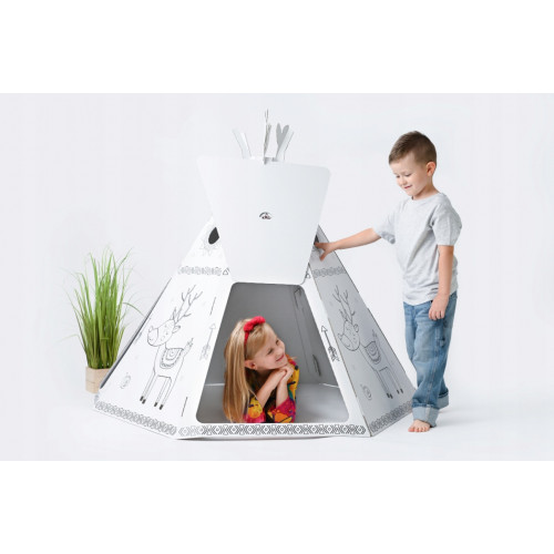 Detský kartónový domček- Teepee stan
