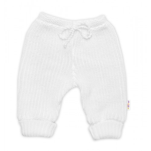 Pletené nohavice Made with Love, biele, veľ. 68/74