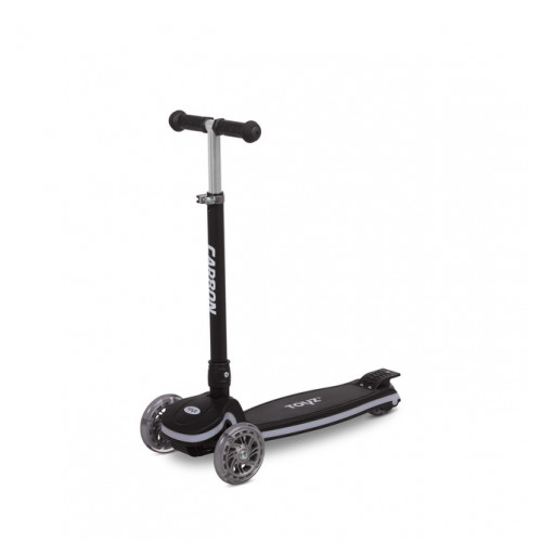 Kolobežka pre deti, 3 kolesová carbon - čierná