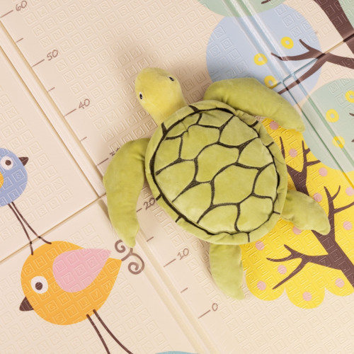 Detská penová podložka 200×150 cm, obojstranná edukačná s abecedou a metrom rastu