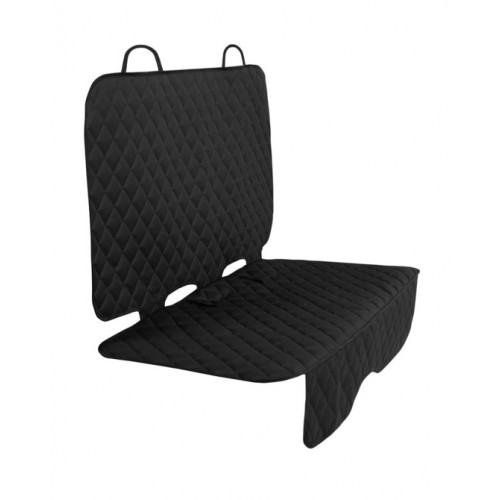 Prešívaná ochranná podložka sedadiel do auta - čierna