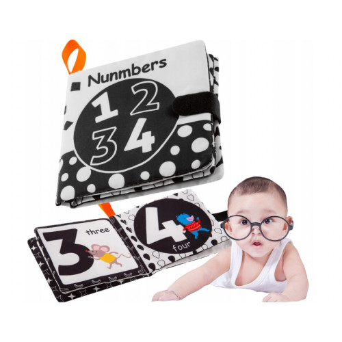 Mäkká, šuštiaca, kontrastná knižka - Čísla