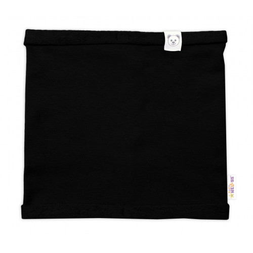 Čiapka s nákrčníkom bavlna, Little Bear, Baby Nellys, čierna