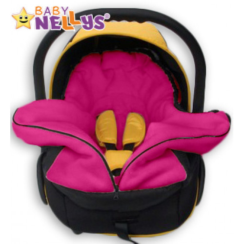 Fusak nielen do autosedačky Baby Nellys ® POLAR - amarantový medvedík