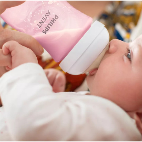 Dojčenská fľaša Natural Avent, Response, 260 ml, ružová