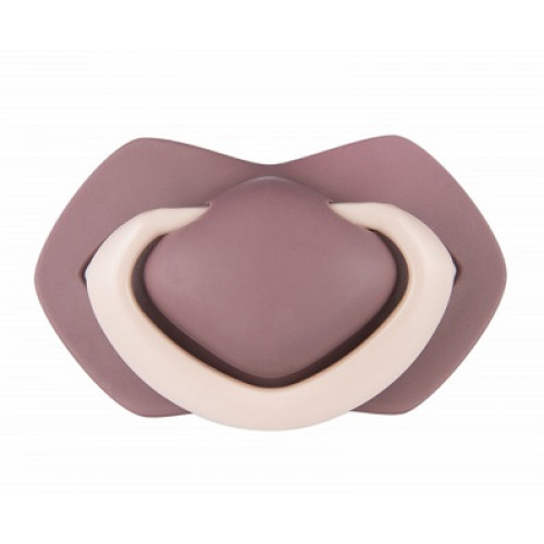 Canpol Babies Sada 2 ks symetrických silik. cumlíkov, 18m +, PURE COLOR růžová/bordo