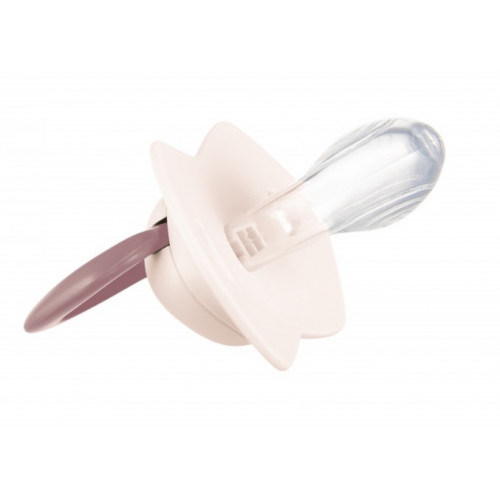 Canpol Babies Sada 2 ks symetrických silik. cumlíkov, 6-18m +, PURE COLOR růžová/bordo