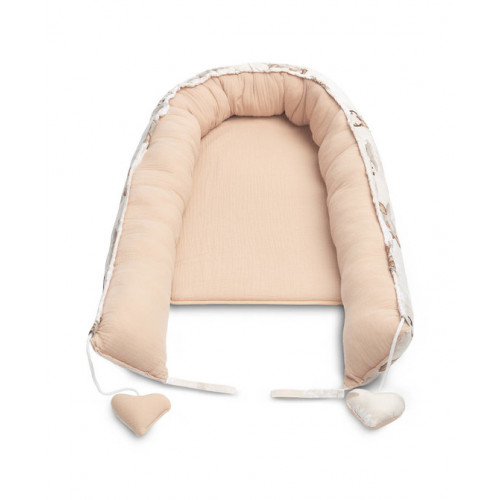 Hniezdočko, kokon pre bábätko mušelín, Zábava v lese, béžové