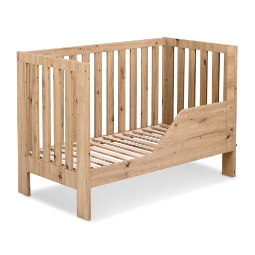 Detská postieľka pre bábätko AMÉLIA II dub 120x60cm