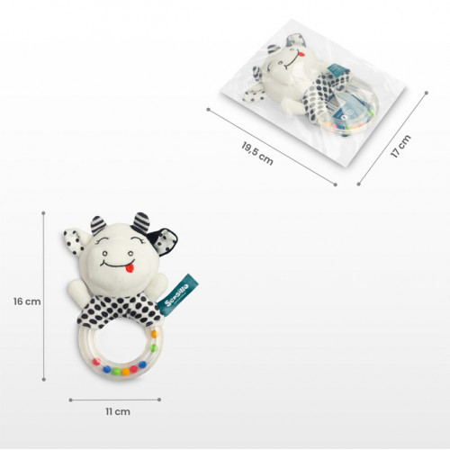 Senzorická hrkálka black&white - Levík