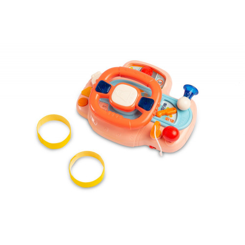 Interaktívna hračka so zvukom, volant - růžový