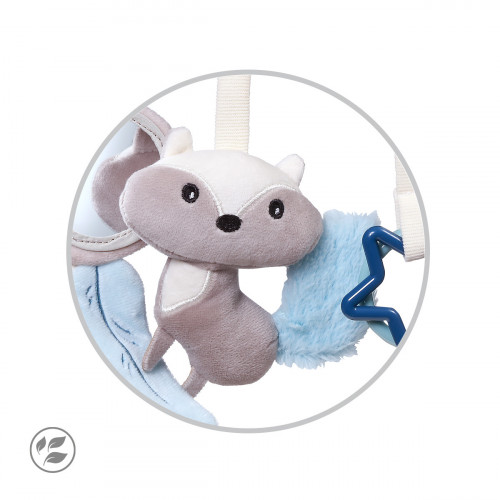 Závesná edukačná hračka RACCOON, 35 x 24 cm