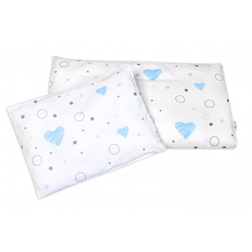 Súprava do kočíkov s výplňou, I love Boy Baby Nellys, modrá/biela