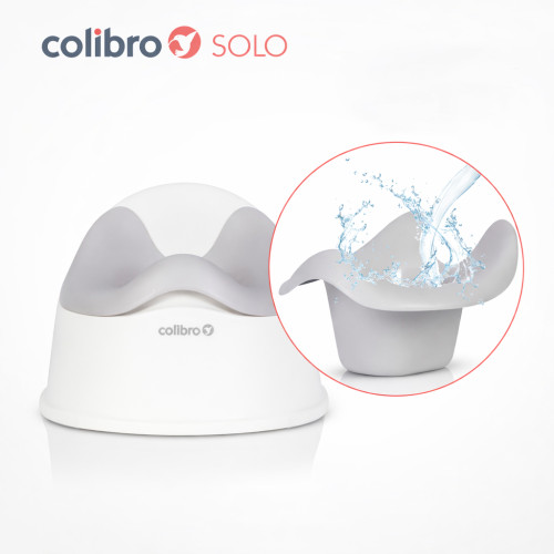 Detský nočník, ergonomický Solo cool – sivý, biely