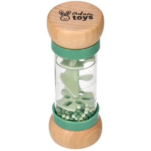 Drevená hrkálka / dažďová sprcha s guličkami, Koník - mätové