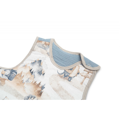 Spací vak mušelín, bavlna, Dráčik, 70x45cm, S - jeans