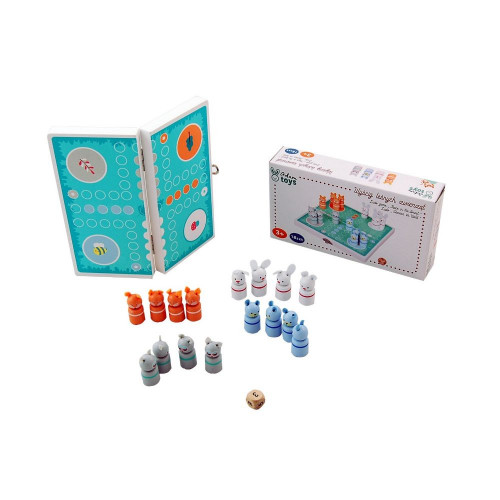 Adam Toys Drevená hra Človeče, nehnevaj sa! - Lesné zvieratká