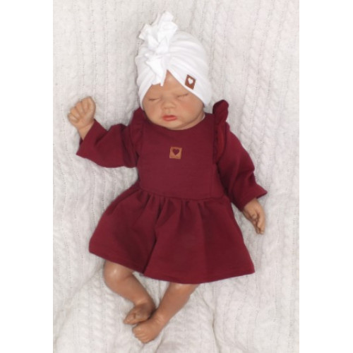 Z & Z Detské teplákové šatôčky/tunika Princess - bordó, veľ. 62