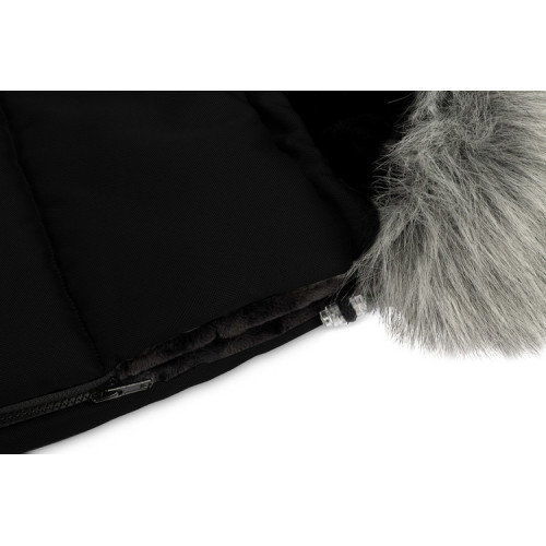 Zimný fusák s kožušinou 100x50cm, čierny