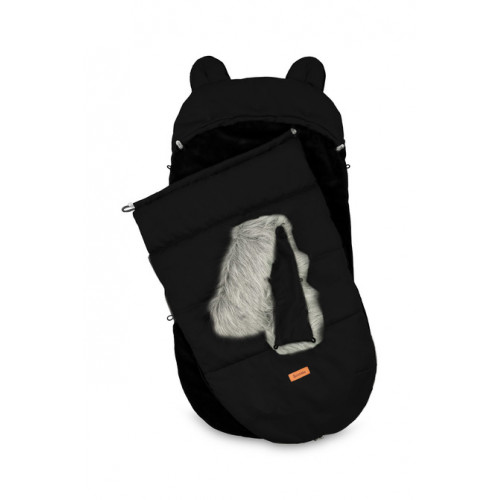 Zimný fusák s kožušinou 100x50cm, čierny