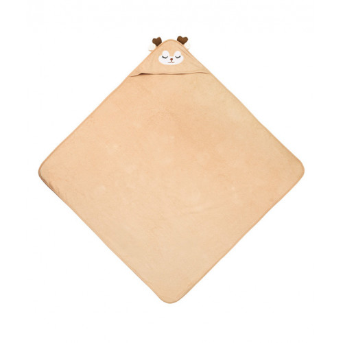 Detská osuška 100x100cm, froté bavlna, Srnka - béžová, hnedá