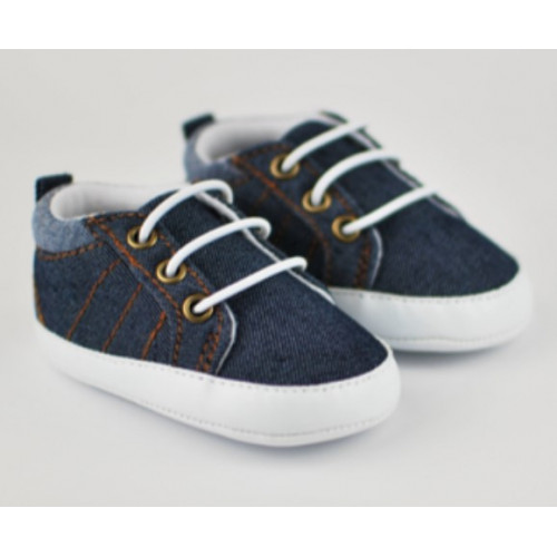 Dojčenské capáčky/topánočky, plátené, jeans, Boy, veľ. 6/12 m