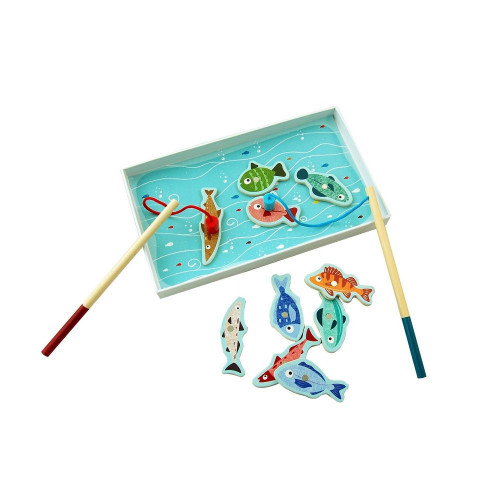 Adam Toys Drevená hra Tučniak na rybách