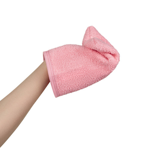 Detská umývacia rukavica XL Akuku – 100 % bavlna, 15×20 cm, od narodenia, ružová